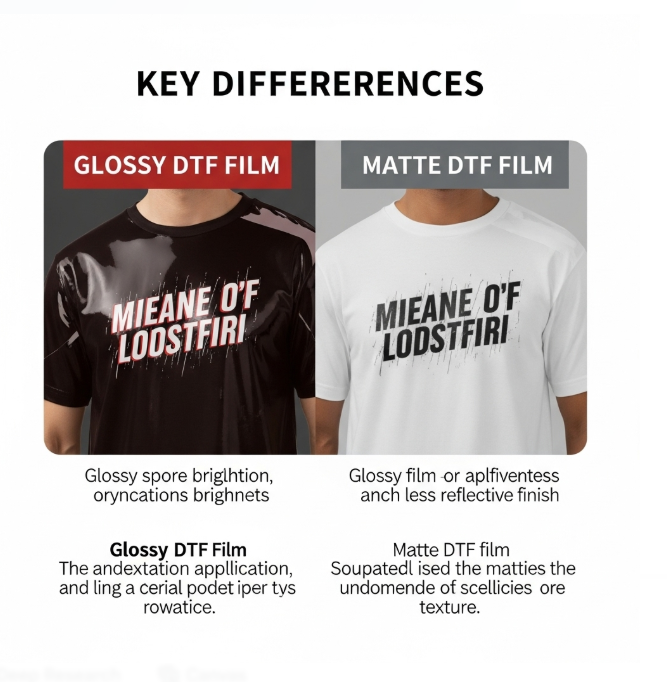 Glossy vs. Matte DTF Film