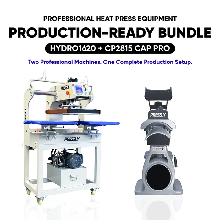 Heat Press Duo HYDRO1620 & Cap and Hat Heat Press Machine