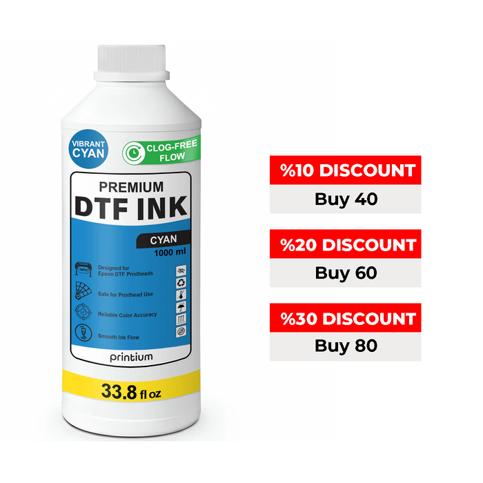 Premium DTF Ink - Cyan 1 Liter