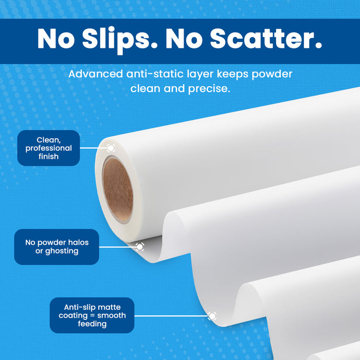 Premium DTF Film & DTF Powder Bundle – 23.6" × 328 ft Premium Instant Peel Film Roll + 2.2 lbs DTF Powder