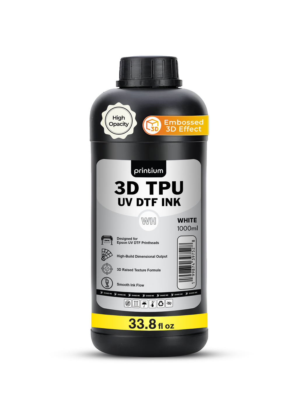 Soft TPU 3D UV Ink 1L: Flexible Embossed 3D Print Solution — Dtf Bank