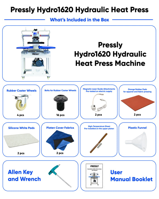 Heat Press Machine - HYDRO1620 - Hydraulic Head Moving  Revize