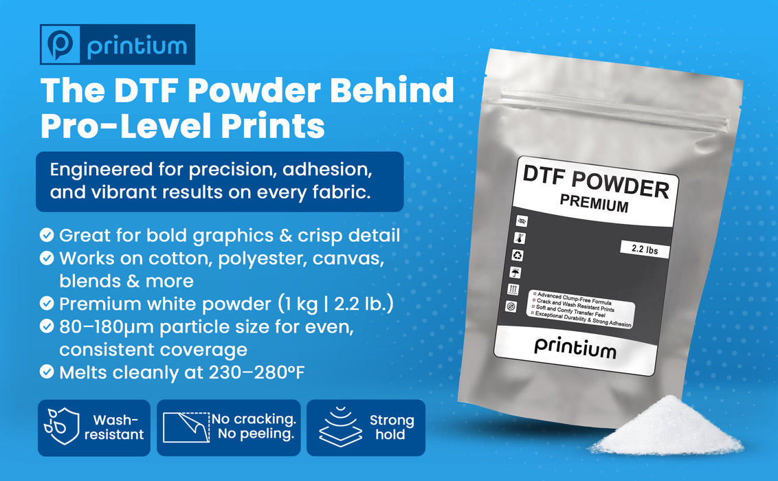 Premium Plus A4 DTF Film Sheets & DTF Powder Bundle – 2 x 50-pack A4 DTF Sheets + 2.2 lbs DTF Powder