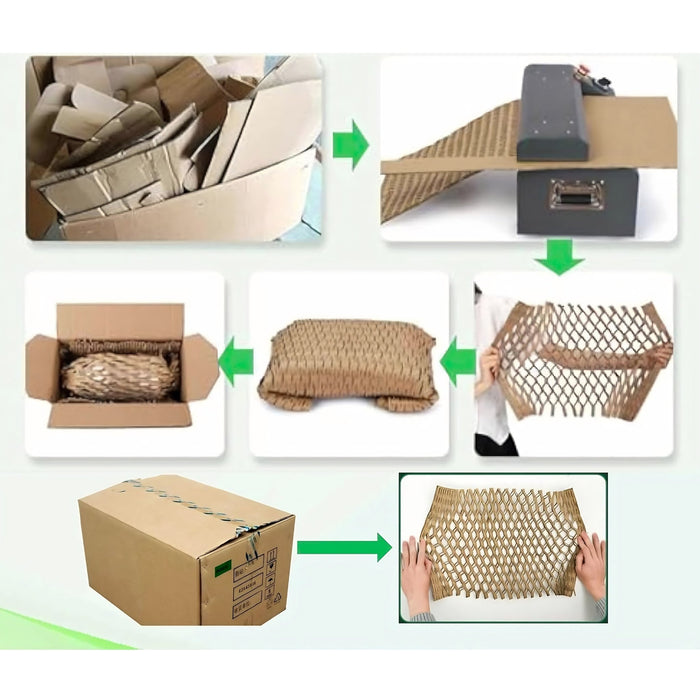 Cardboard Shredder Machine - Corrugated Box Expanding Mesh Cutting Machine for Cushion Filling