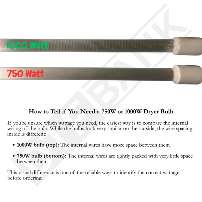 Dryer Bulb - 750W/110-220V Quartz - 5 Pack