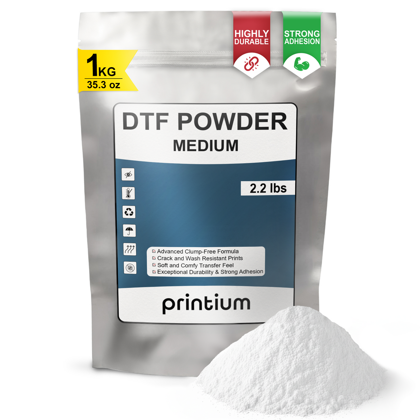 DTF Powder - Medium 1 kg (2.2 lb) for Quality Transfers